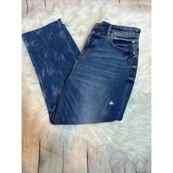 Loft Curvy High Waist Straight Crop Jeans Size 4/27 - Picture 1 of 6